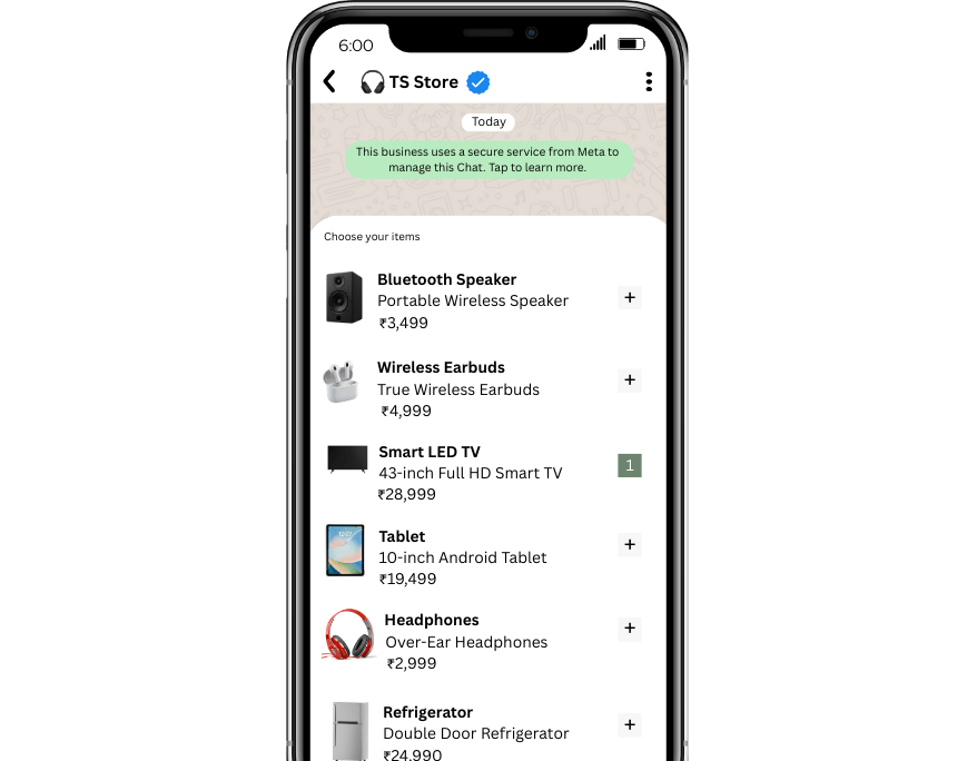 WhatsApp Catalogue Feature